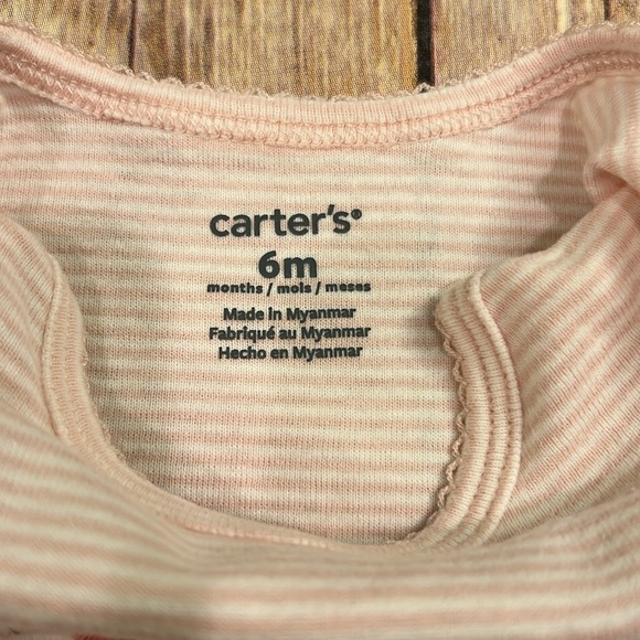 Carters 6 month pastel pink and blue bundle. 3 onesies, 1 hoodie, 1 pant. - Picture 8 of 8